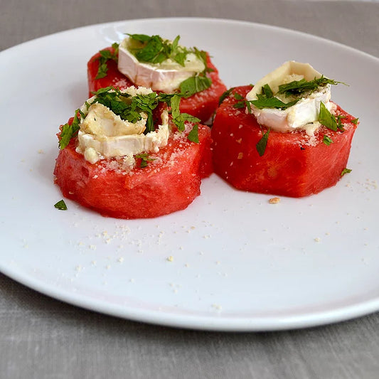 Grilled Watermelon and Goat Cheese