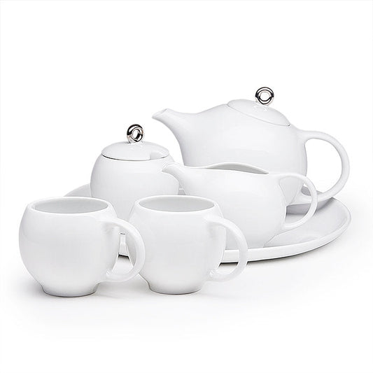 Eva 6-piece Tea Set - Modern Teaware Collection - White