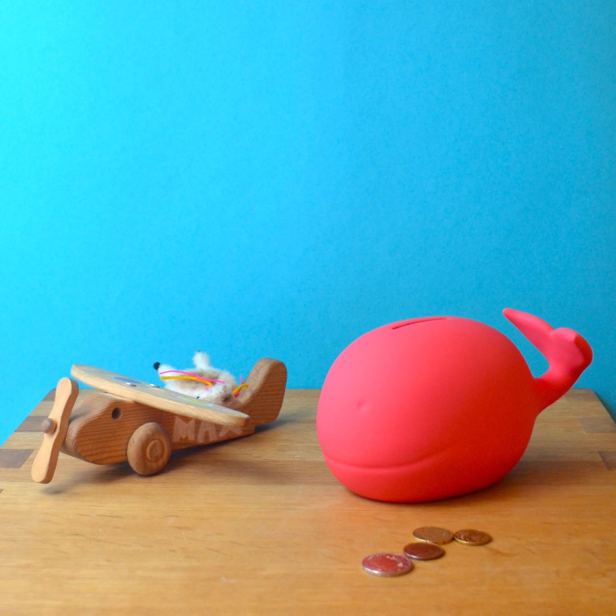 SAVE THE WHALES bank - Money Bank for Kids - pink