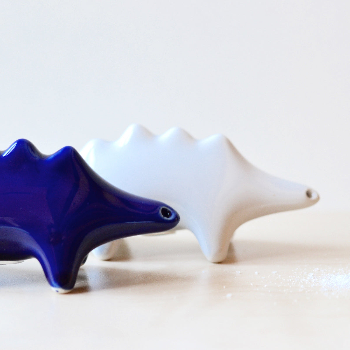 Ceramic dinosaur salt and pepper shakers stoneware set