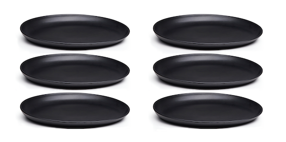 Set of 6 Eva plates white