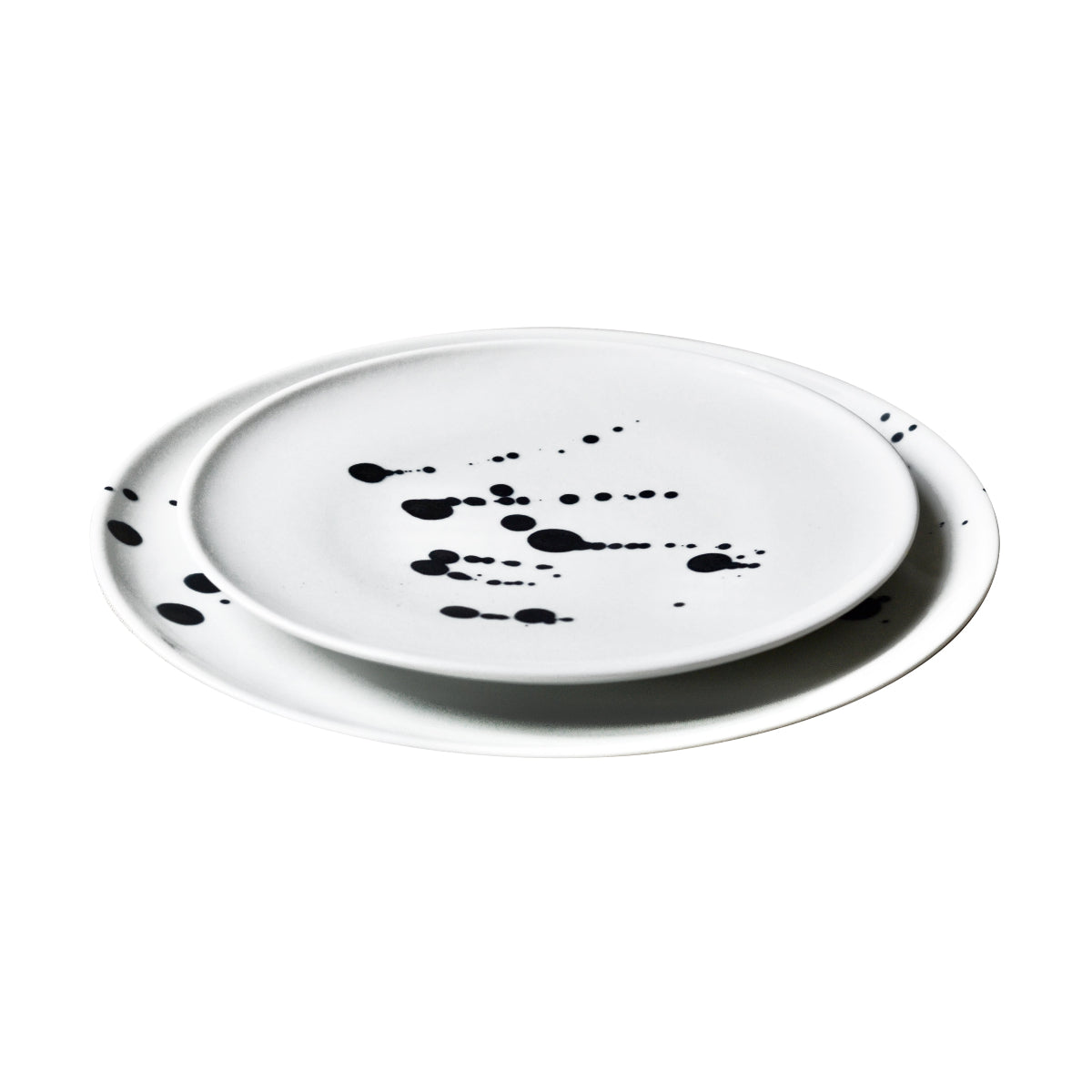 Japanese ink painting ceramic dinner plate set