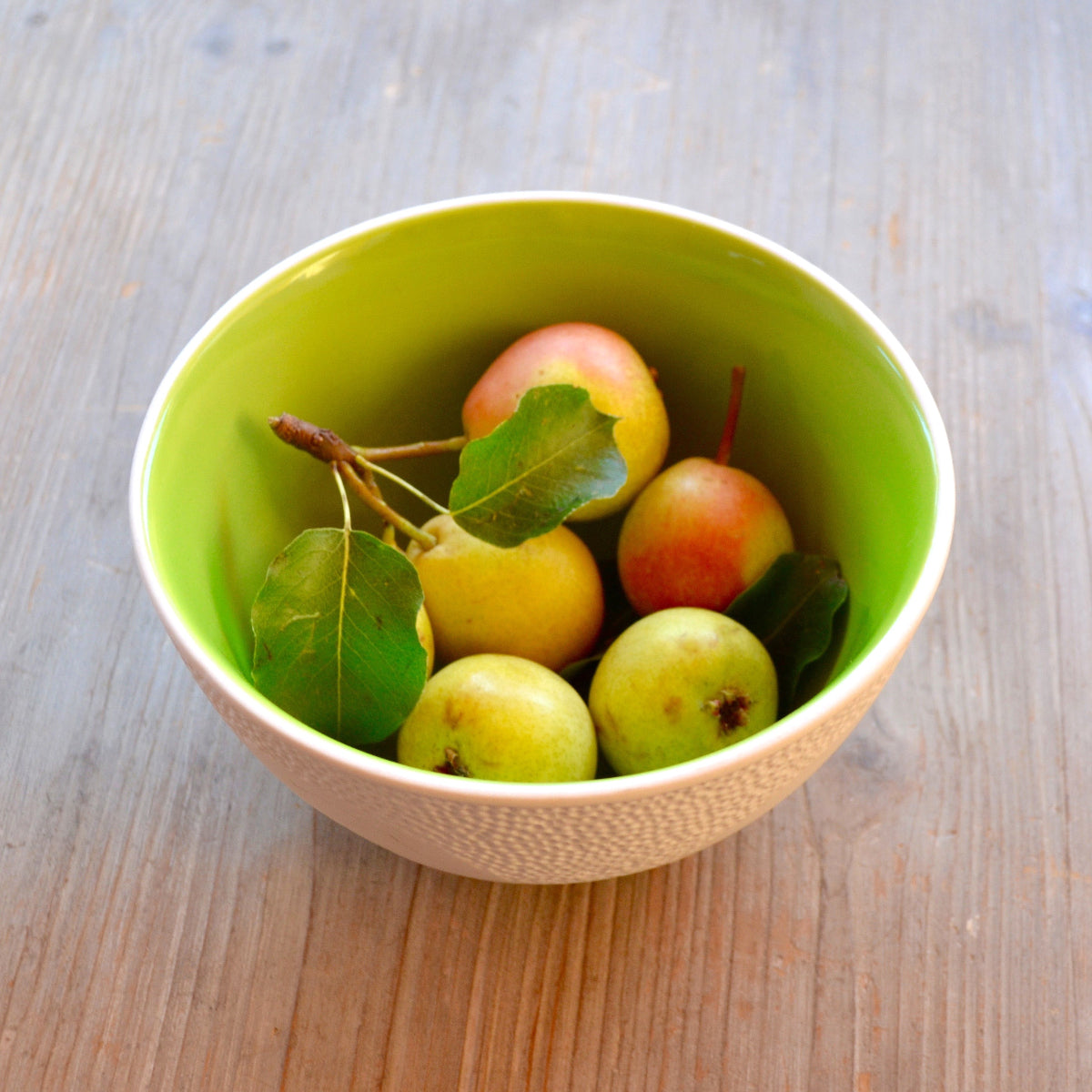 Handmade textured ceramic serving bowls set of three