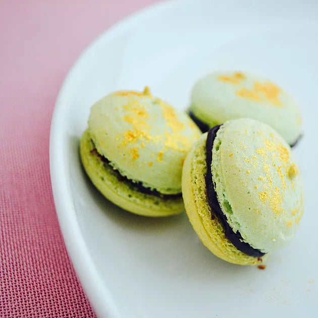 Pear Chocolate Macarons