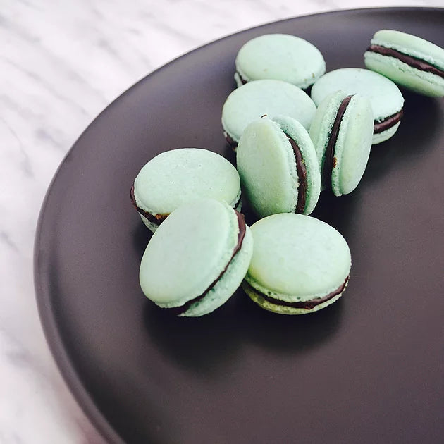 Minty Chocolate Macarons