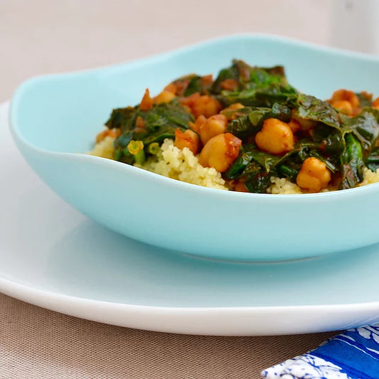 Couscous with Spinach and Chickpeas