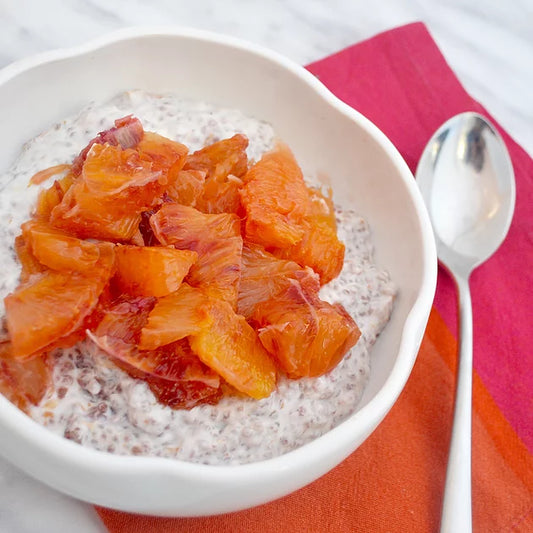 Blood orange and yogurt Chia breakfast