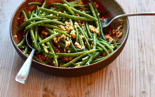 Green Beans with Almond Pesto