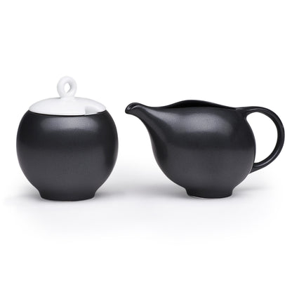 Eva Sugar Bowl & Creamer - Black
