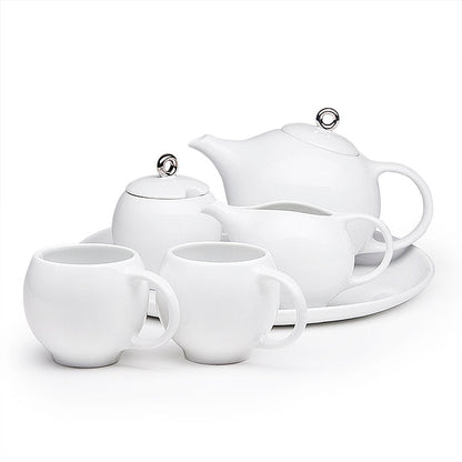 Eva 6-piece Tea Set - Modern Teaware Collection - White