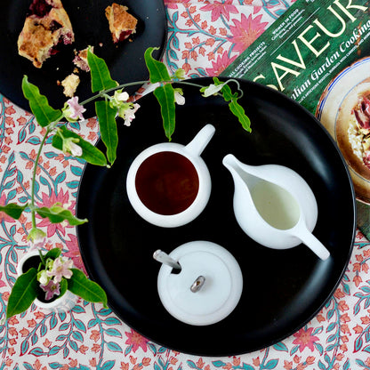 Eva platter - Modern Ceramic Serving Platter - Black