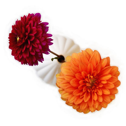 Tall textured porcelain flower vase with ceramic surface finish