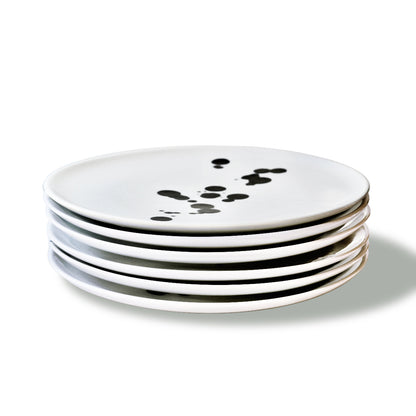 Juego de 6 placas de diseño de manchas de tinta Sumi-E (pedido personalizado) 