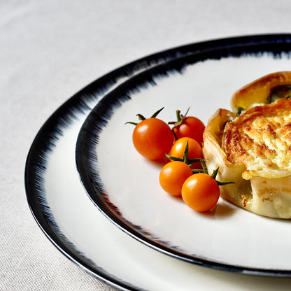 Juego de 6 placas con borde negro pintadas a mano (pedido personalizado)