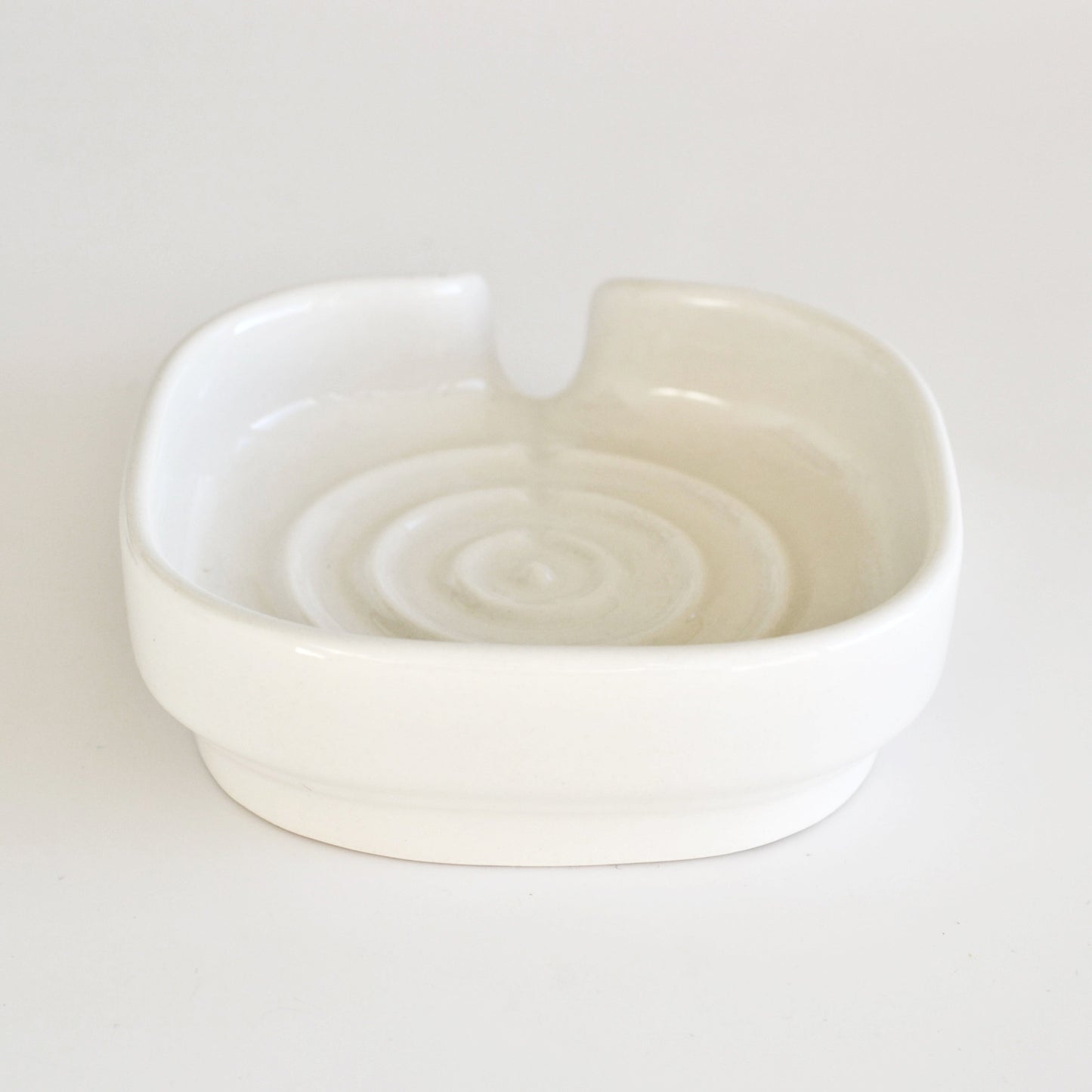 NEW! Self Draining Soapdish - Zero-Waste Porcelain - White Glossy