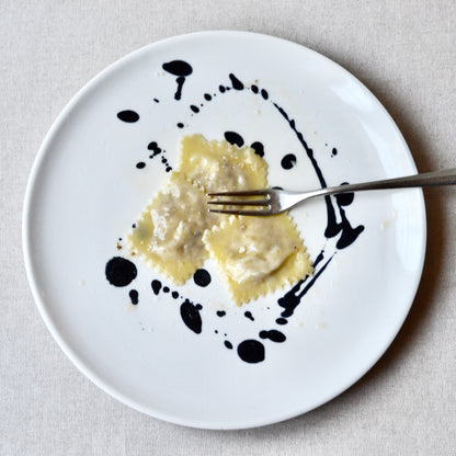 Japanese ink painting ceramic dinner plate set