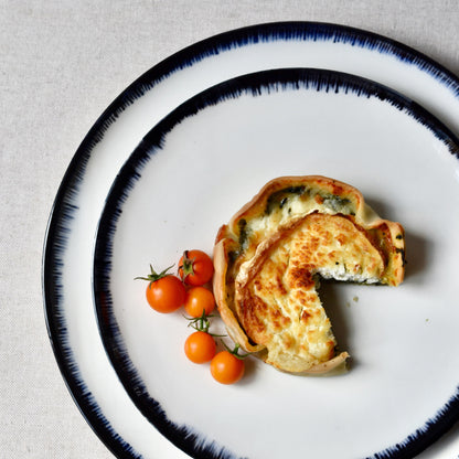 Juego de 6 placas con borde negro pintadas a mano (pedido personalizado)