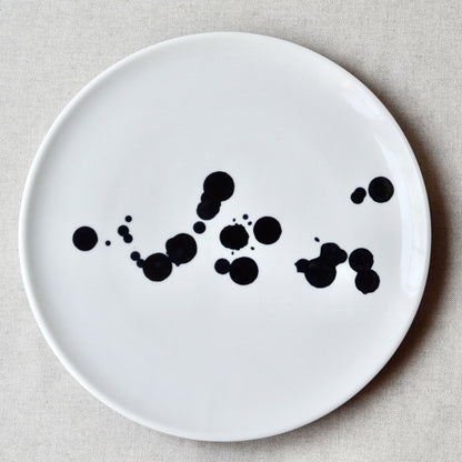 Japanese ink painting ceramic dinner plate set