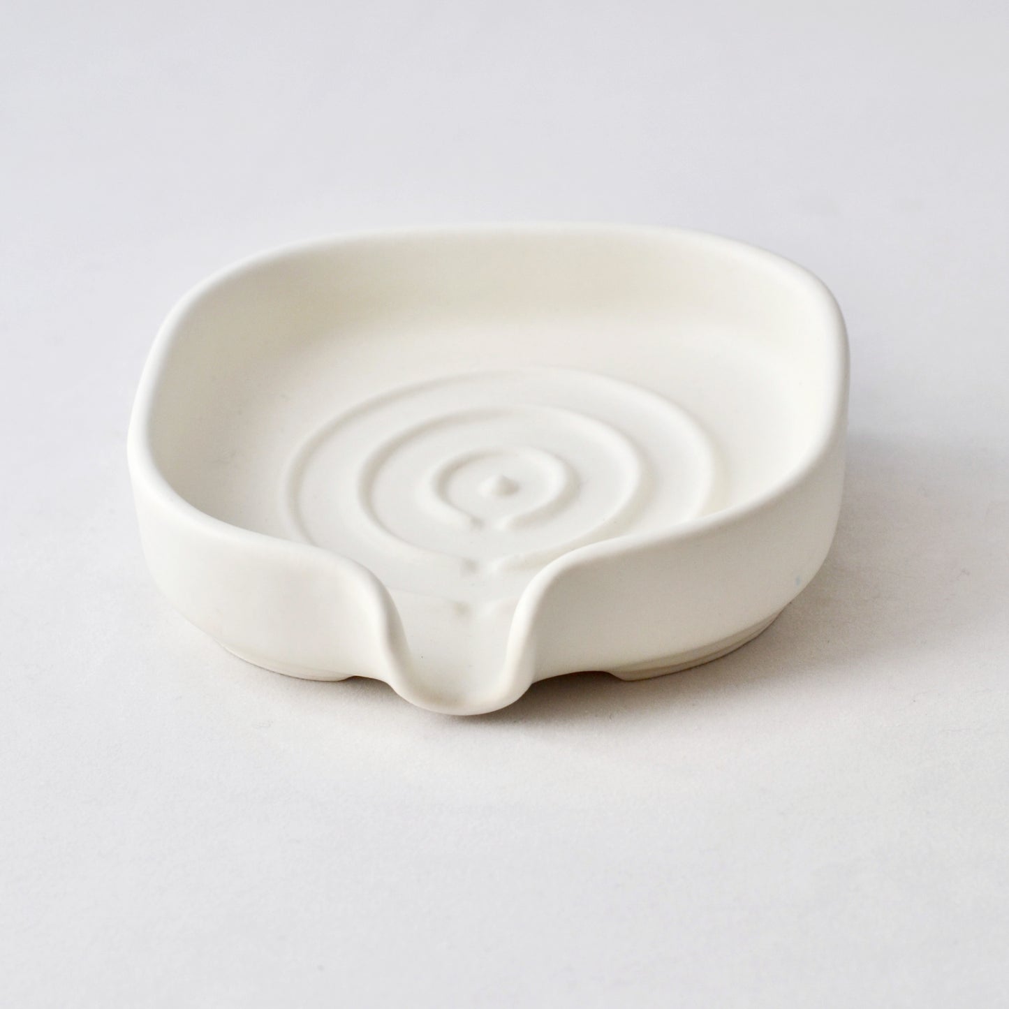 Self Draining Soapdish - White Matte