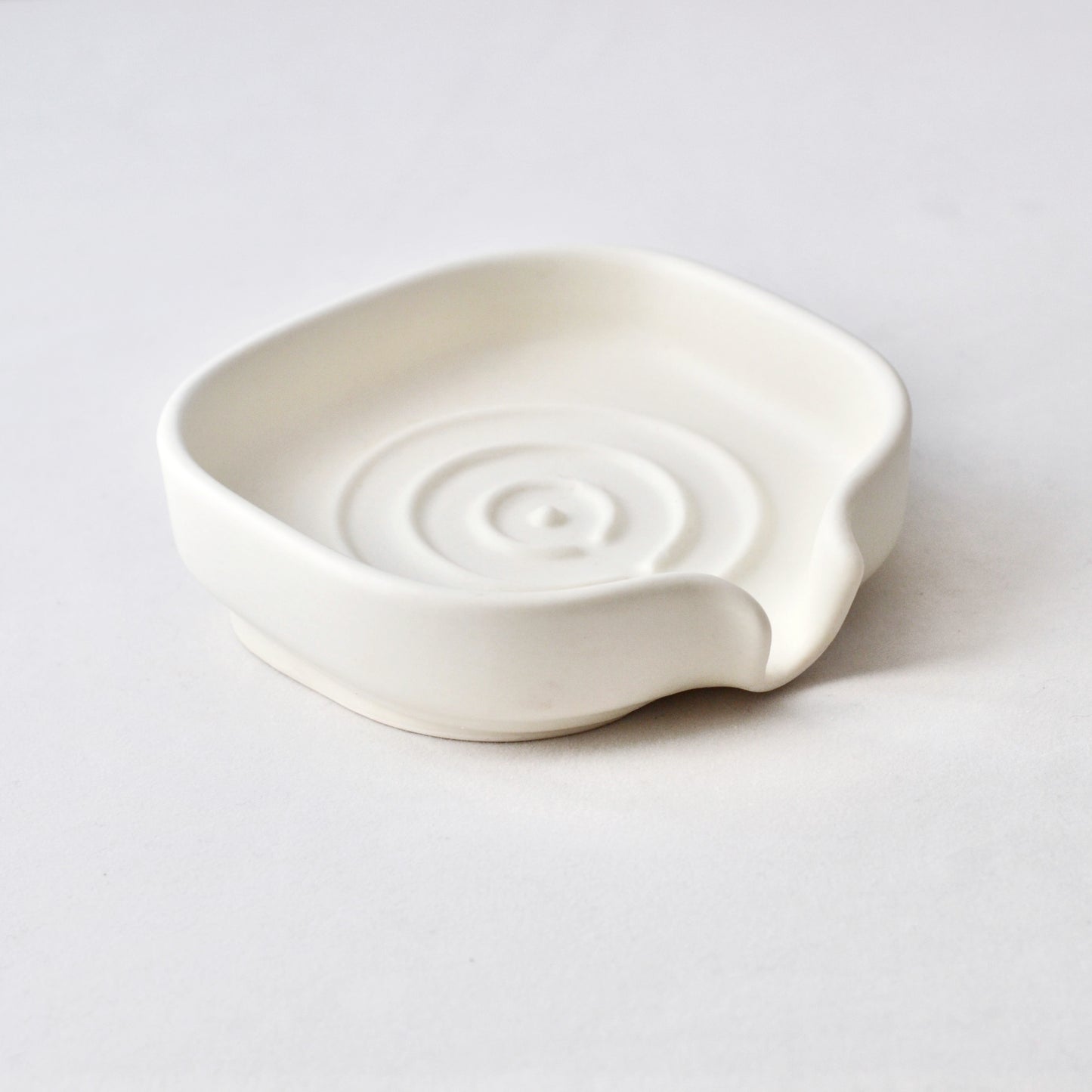 Self Draining Soapdish - White Matte