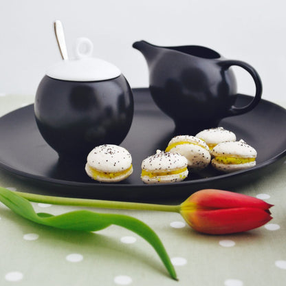 Eva Sugar Bowl & Creamer - Black