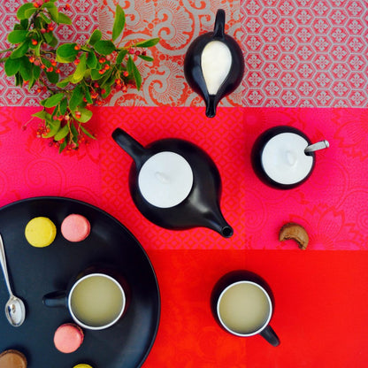 Eva 6-piece Tea Set - Modern Teaware Collection - Black