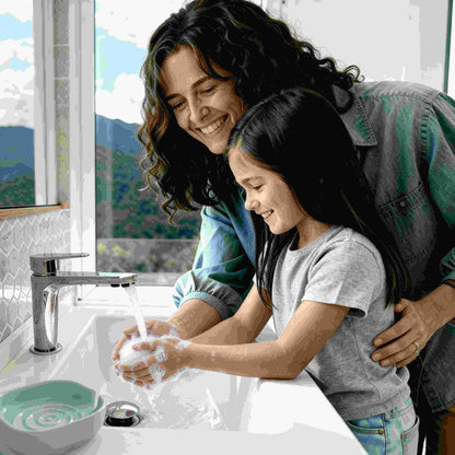 Set of 3 Self Draining Soapdishes - aqua