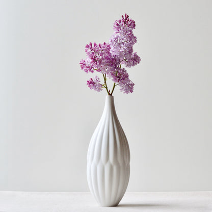 Textured porcelain flower vase set of 3 Japandi style