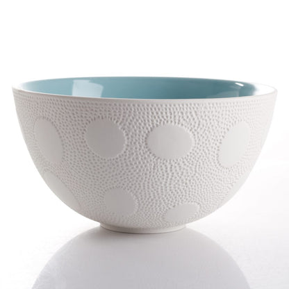 Handmade textured ceramic serving bowls set of three