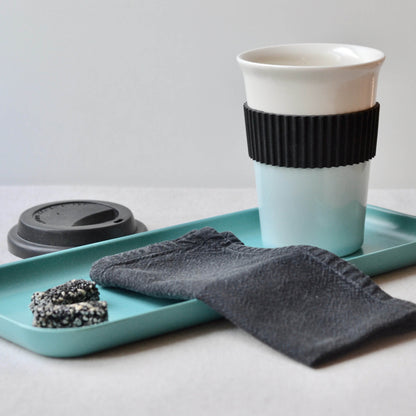 Ceramic travel tumbler eco porcelain microwave safe mug