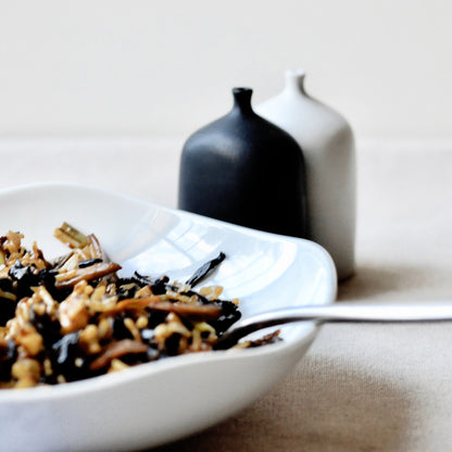 VIALS BLACK & WHITE SALT + PEPPER SET - Modern Porcelain Shakers