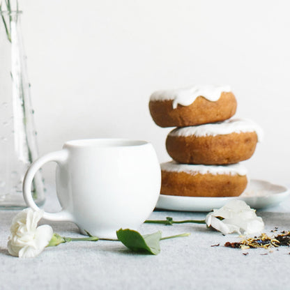 Eva teacups  - Modern Ceramic Teacups, Set of 2 - White