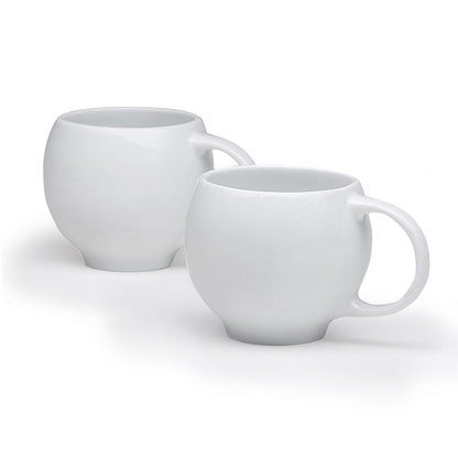 Eva teacups  - Modern Ceramic Teacups, Set of 2 - White