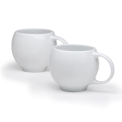White stoneware modern tea set with Eva Zeisel design