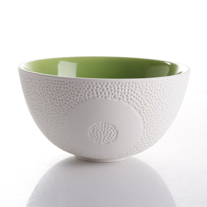 Handmade textured ceramic serving bowls set of three