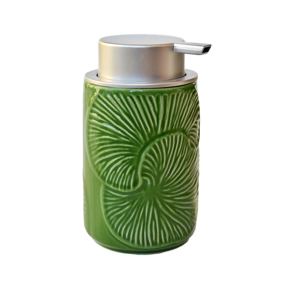 NEW! Handmade Ceramic Foaming Soap Dispenser - Moss Green