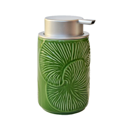 NEW! Handmade Ceramic Foaming Soap Dispenser - Moss Green