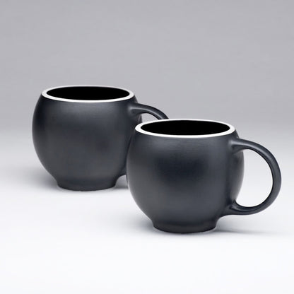 Modern matte black ceramic tea set – Eva 3-piece set