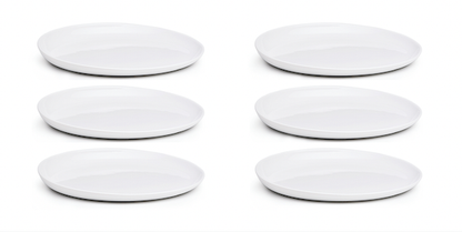 Juego de 6 platos llanos Eva - blanco