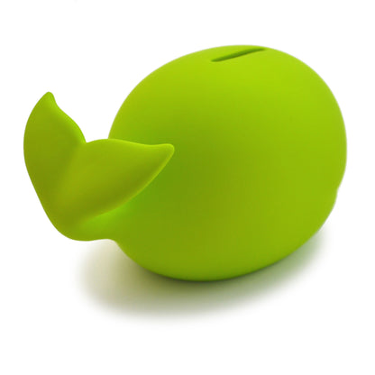Green whale piggy bank ceramic eco-friendly WWF donation