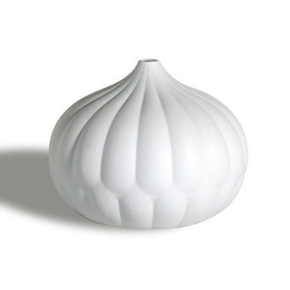 Large textured white porcelain Japandi ceramic vase