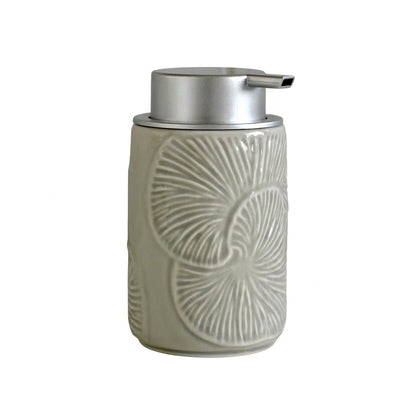 NEW! Handmade Ceramic Foaming Soap Dispenser - Mist Grey