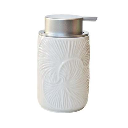 NEW! Handmade Ceramic Foaming Soap Dispenser - Morning White
