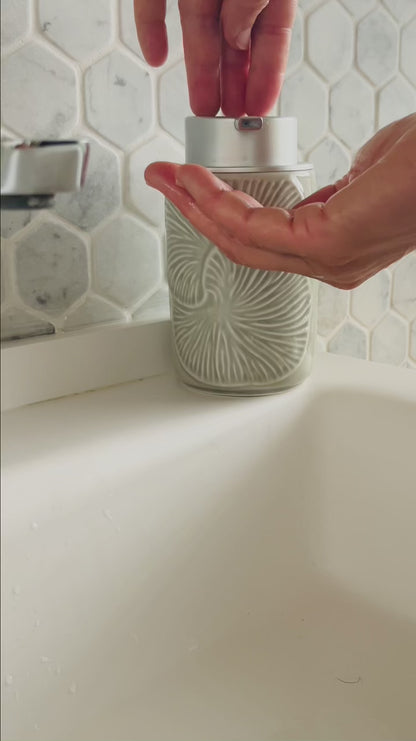 NEW! Handmade Ceramic Foaming Soap Dispenser - White