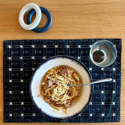 RINGS Black & White  Salt + Pepper shakers