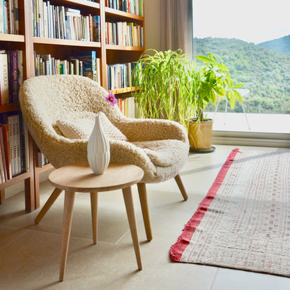 Jarrón alto de porcelana texturizada