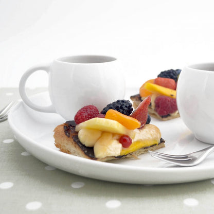 Eva platter - Modern Ceramic Serving Platter - White