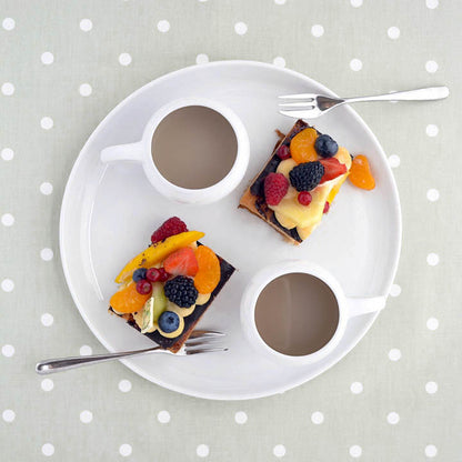 Eva platter - Modern Ceramic Serving Platter - White