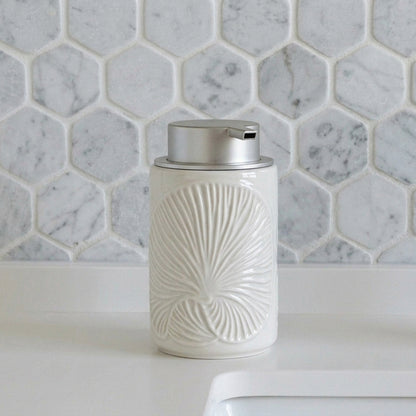 NEW! Handmade Ceramic Foaming Soap Dispenser - White