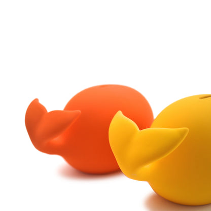 SAVE THE WHALES bank - Money Bank for Kids - yellow
